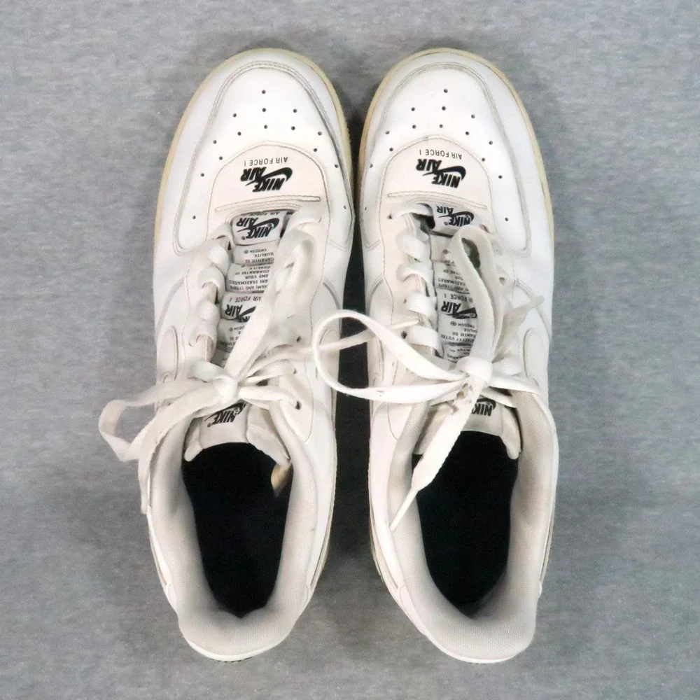 Nike Air Force 1 '07 LV8 Double Air Shoes Mens 10 White Black Low Top CJ1379-100